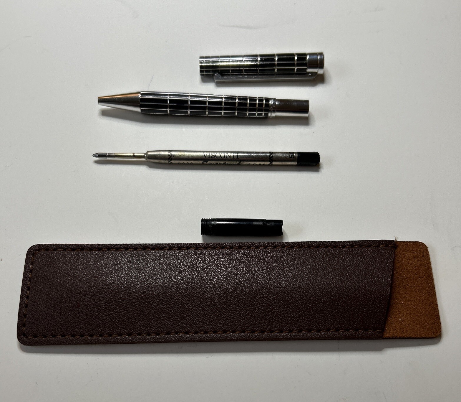 Waldmann Xetra Ballpoint Pen Sterling Silver 925 Xetra Pattern