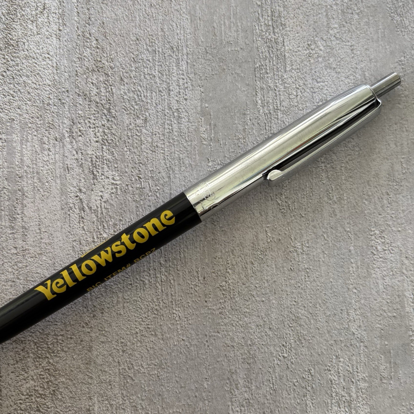 Vintage BIC Italy ‘Yellowstone’ Advertising Ballpoint Pen #BCPZ ~Dry Ink~
