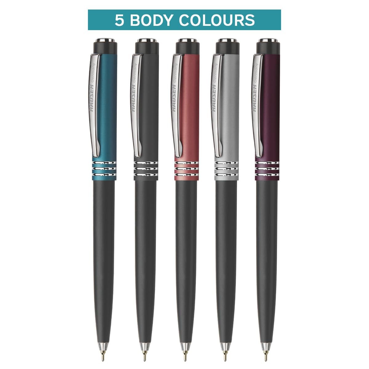 Hauser Flaunt Ball Pen With Comfortable Grip For Smooth & Smudge Free Writing