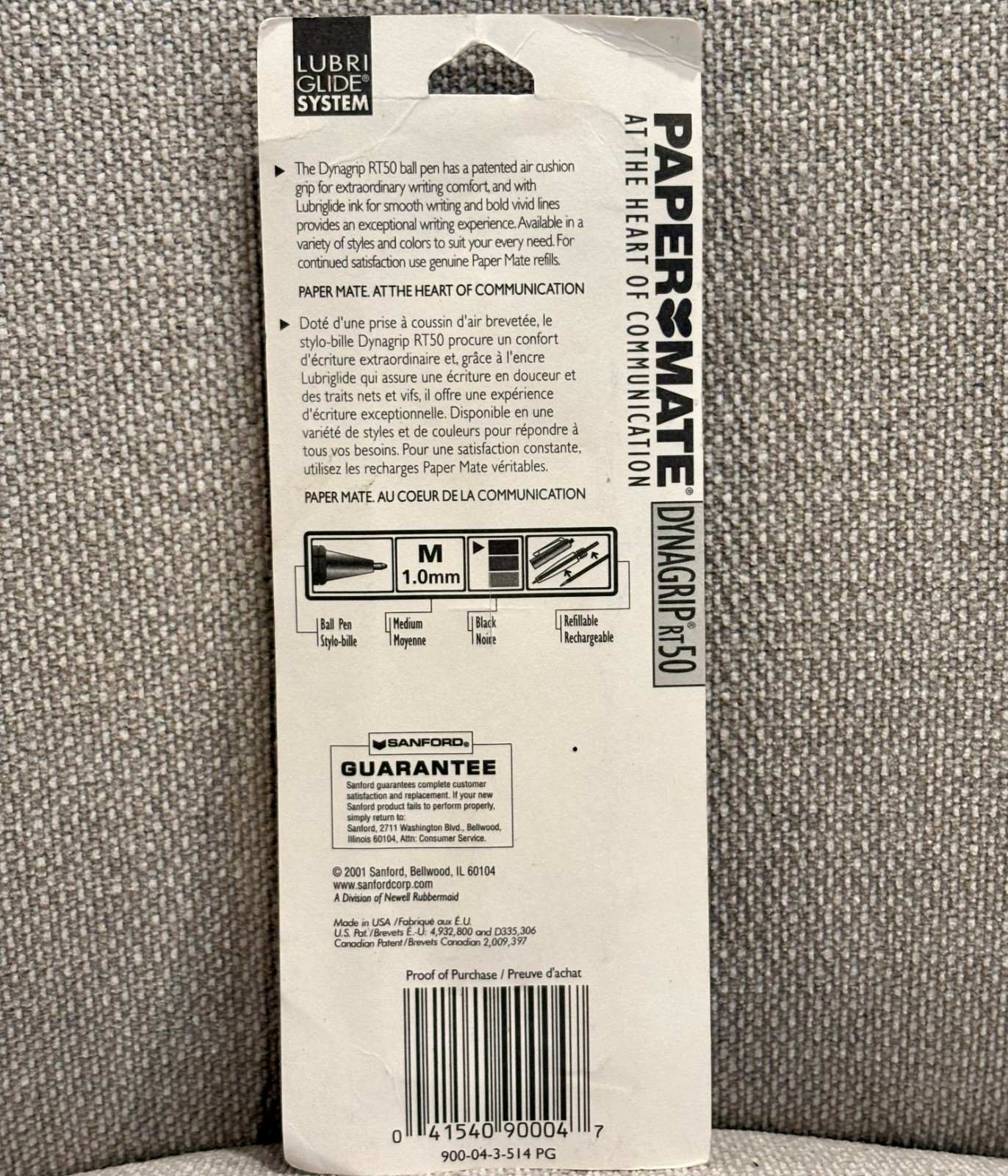 Paper Mate DYNAGRIP RT50 Ballpoint Pen Lubri Glide System – Black Ink – USA