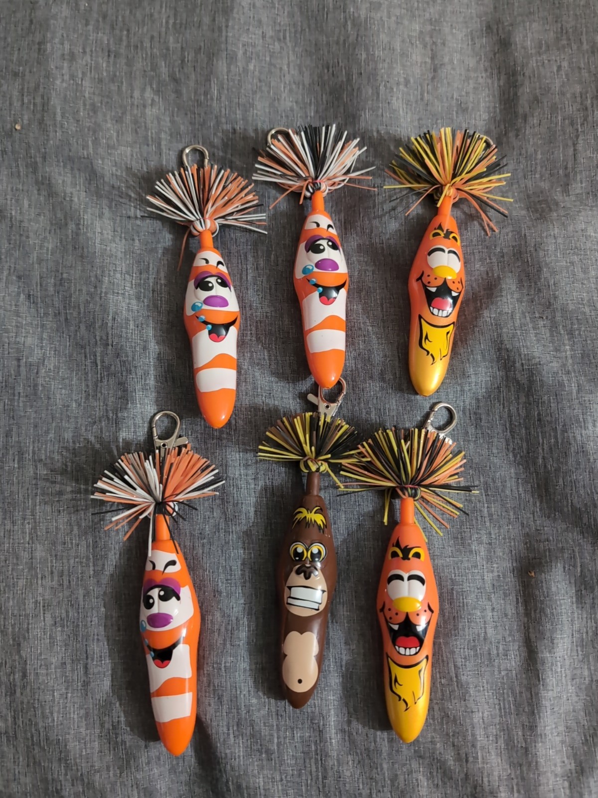 Kooky Klicker Pens Lot Of 6 Random Clicker Pens Fun Vintage Rare krew 33