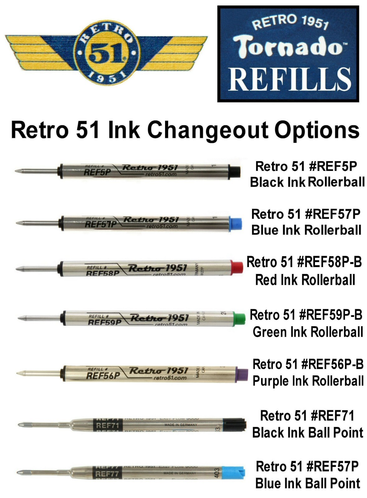 Retro 51 #VBP-1839 / «BUZZ» Acid Etched Honey Bees Tornado Ballpoint Pen