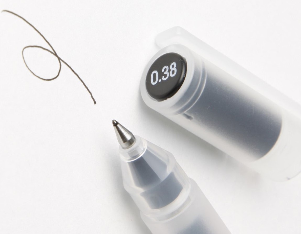 MUJI MoMA 0.38mm Non-Toxic Gel Ink BLACK 5 Pens from Osaka Japan
