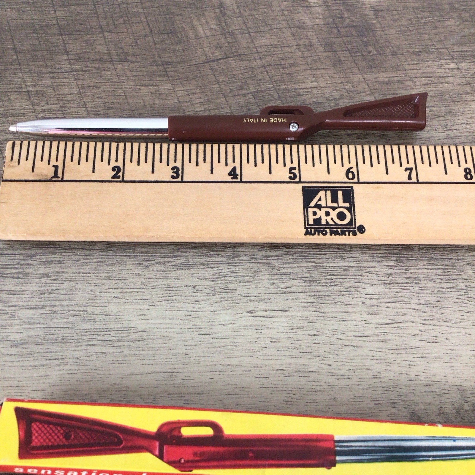 Vintage Rifle Pen w/ Original Box – Winchester Style Novelty Ballpoint, Italian