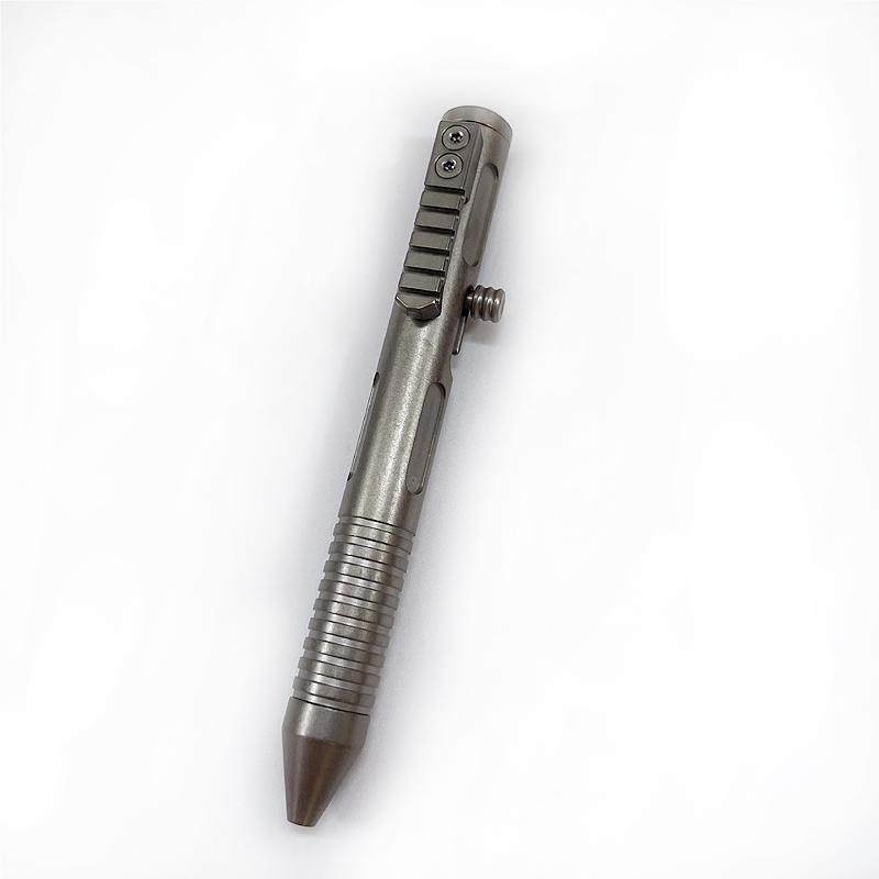 Titanium Alloy Mini Ballpoint Pen Bolt Action EDC Pocket Signature Pen Outdoor