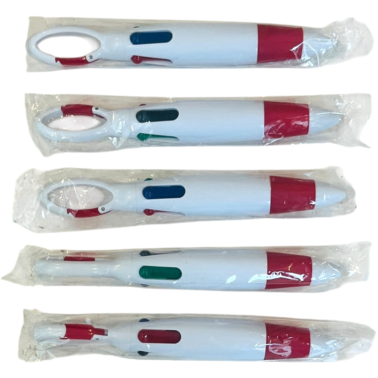 4 Color Pens – Black, Red, Green and Blue – Ball Point Pens – LOT of 5
