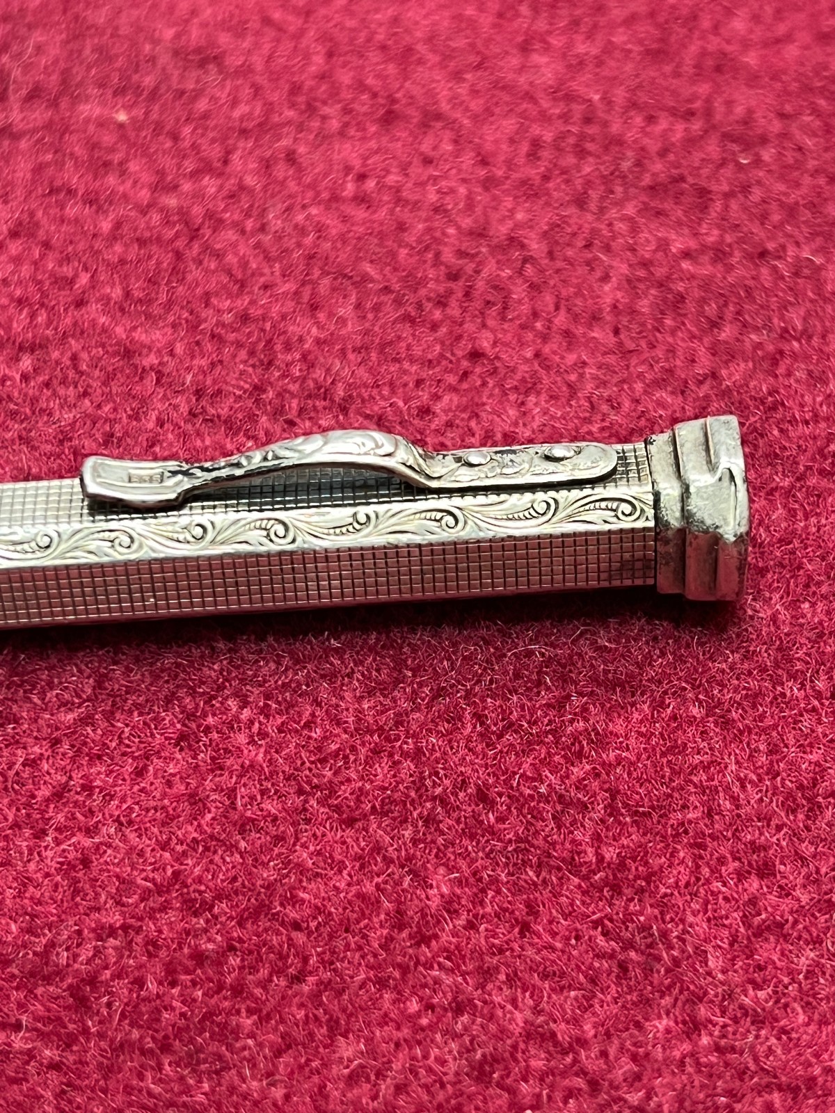 Vintage Agfa German .835 Solid Silver Pencil Engraved 4.3″