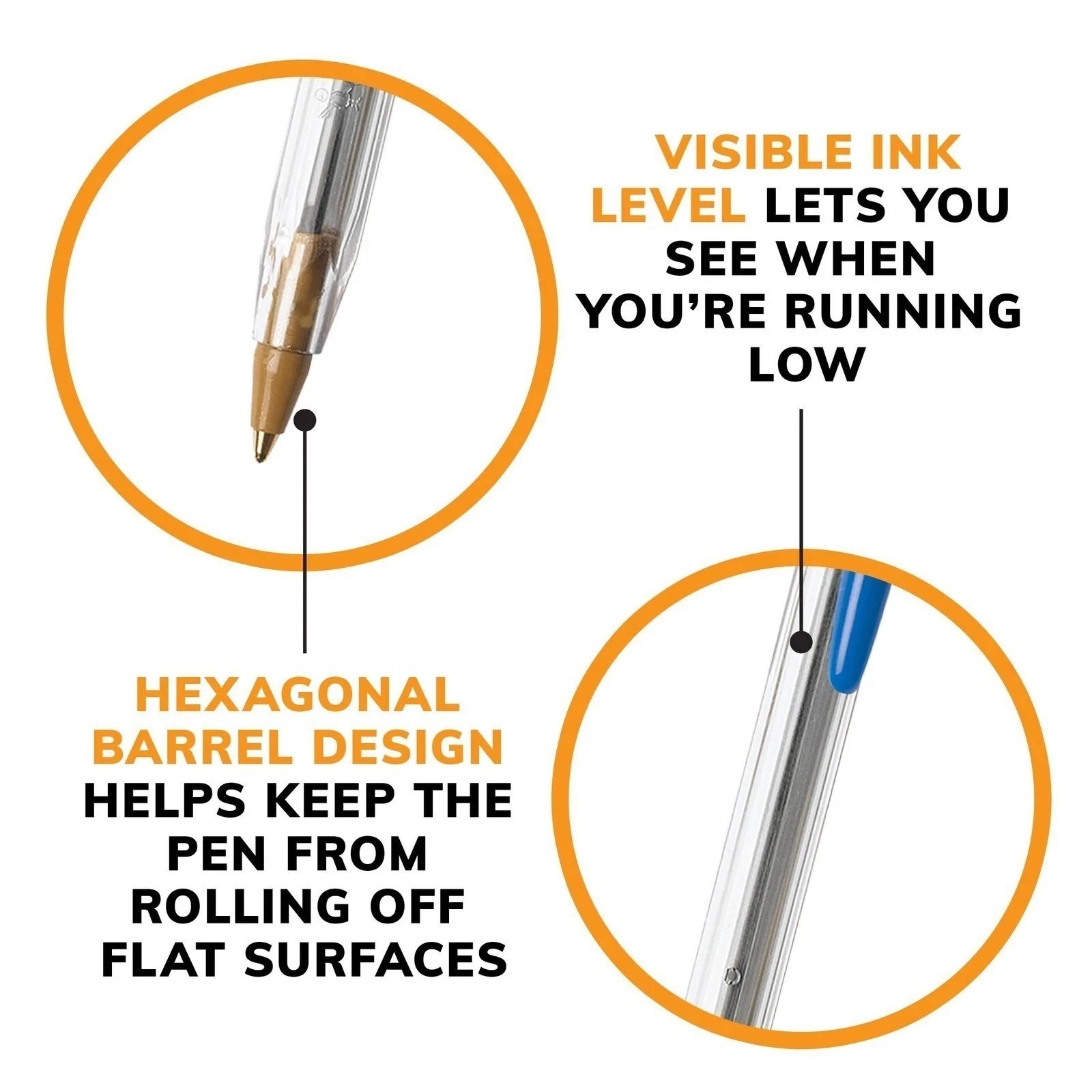Pack of 10 Ballpoint Pen – Blue Ink Ball Point Pens for Office Writing School