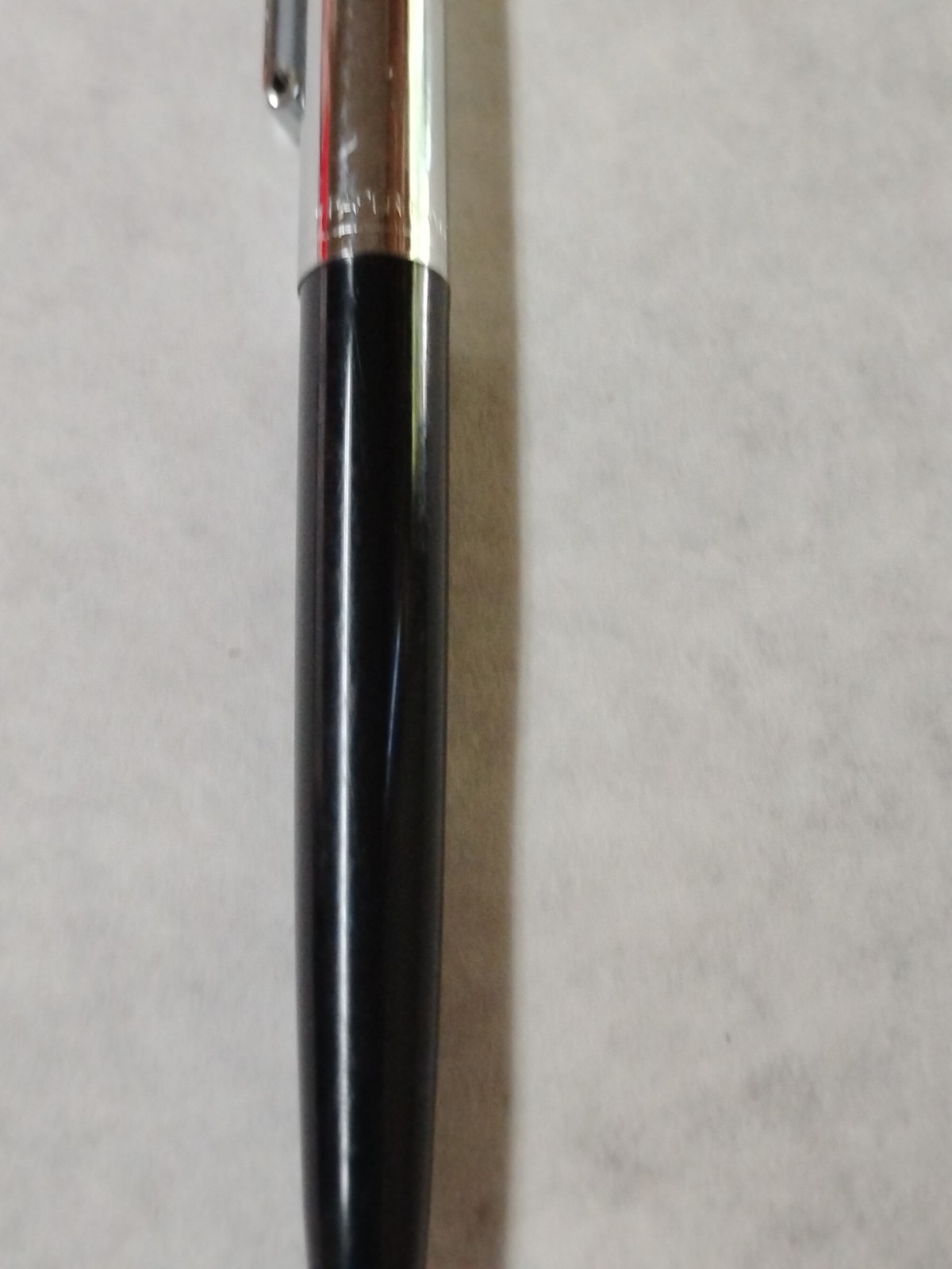 Vintage Paper Mate Double Heart Ballpoint Pen Black Silver Black Ink Tested #F1