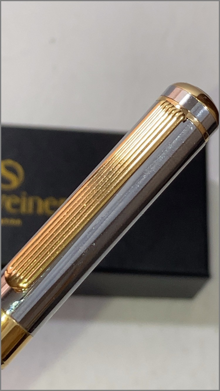 Scriveiner Chrome GT Luxury ballpoint Pen Boxed Unused Black ink