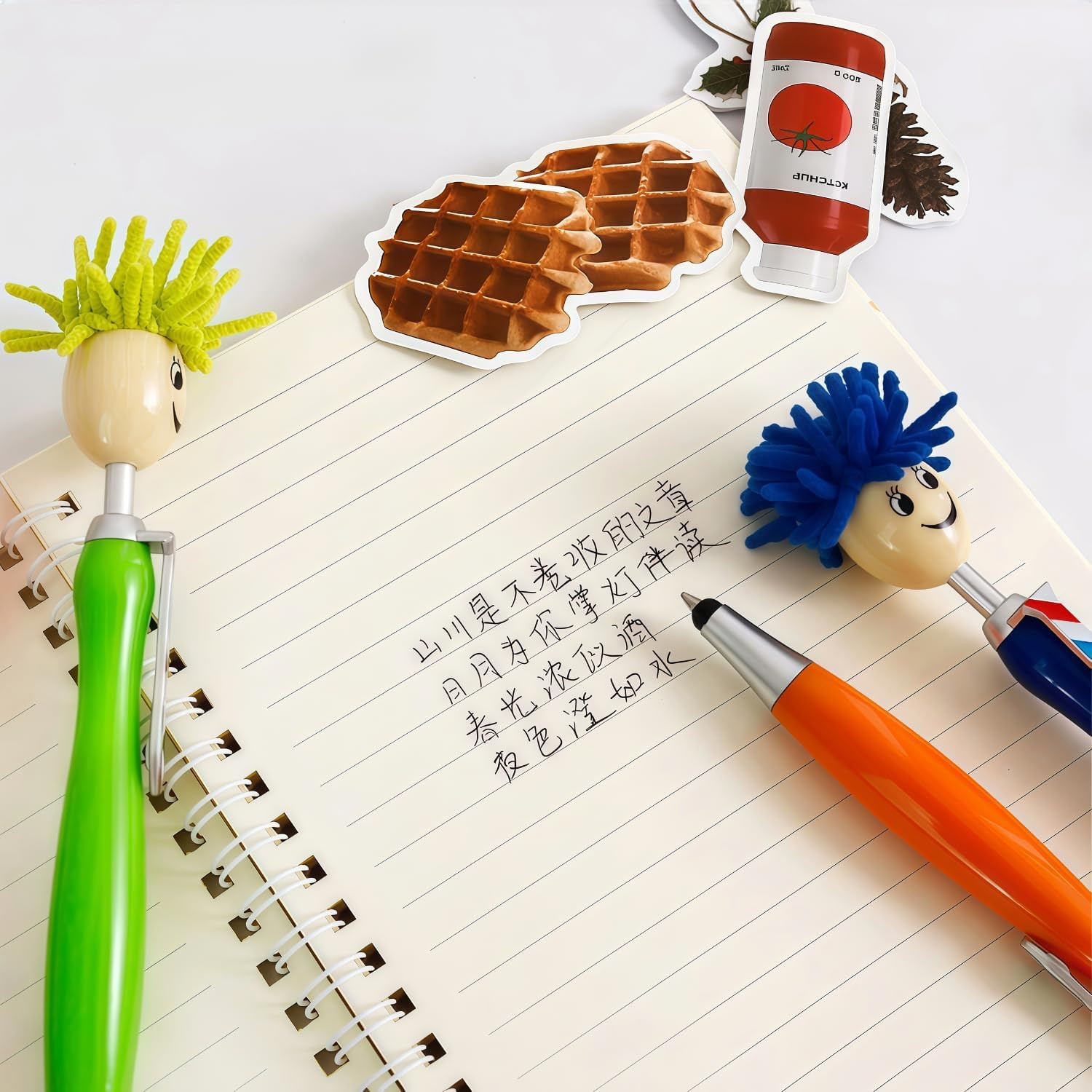 Mop Head Ballpoint Pens, 20PCS Funny Pen with Plush Hair for Adults | Novelty St