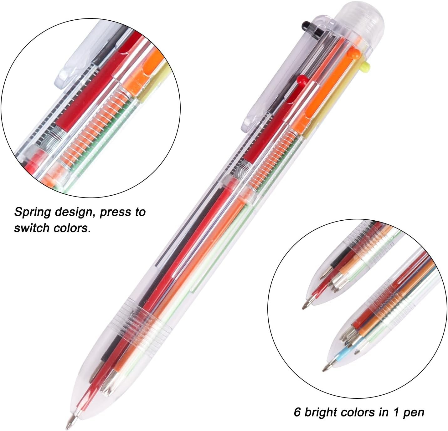 28 Retractable Multicolor Ballpoint Pens – Ideal for Home, School & Office
