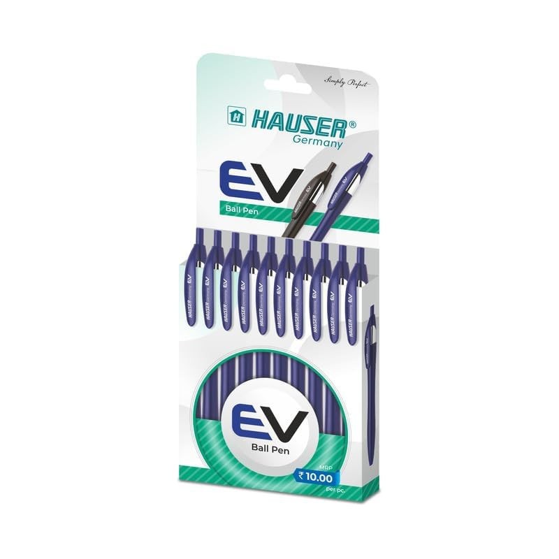 Hauser Germany Ev Retractable Ball Pen Minimalistic Body With Pocketable Clip FS