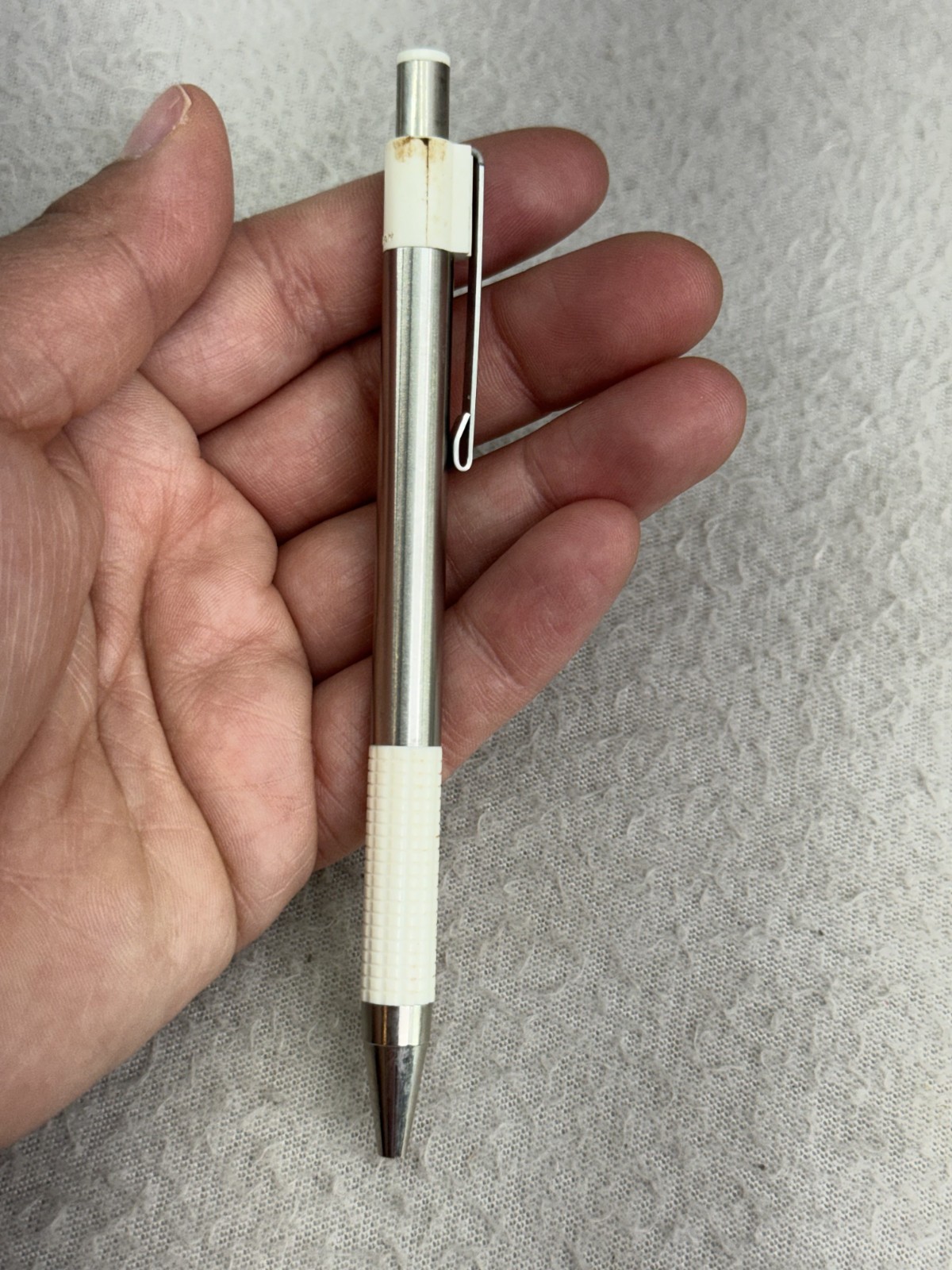 Vintage Zebra F-301 Ballpoint Pens Lot of 2 Green White Chrome Japan 0.7mm