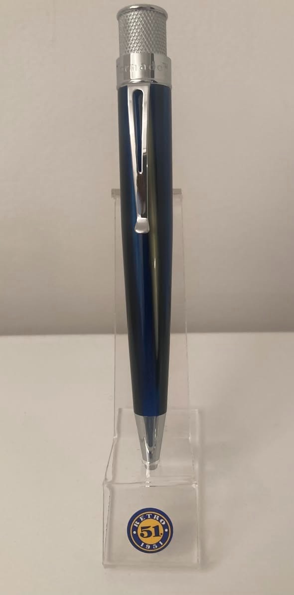 Retro 51 Vault Tornado Big Shot Acrylic Rollerball Pen/Blue Curacao – Brand New