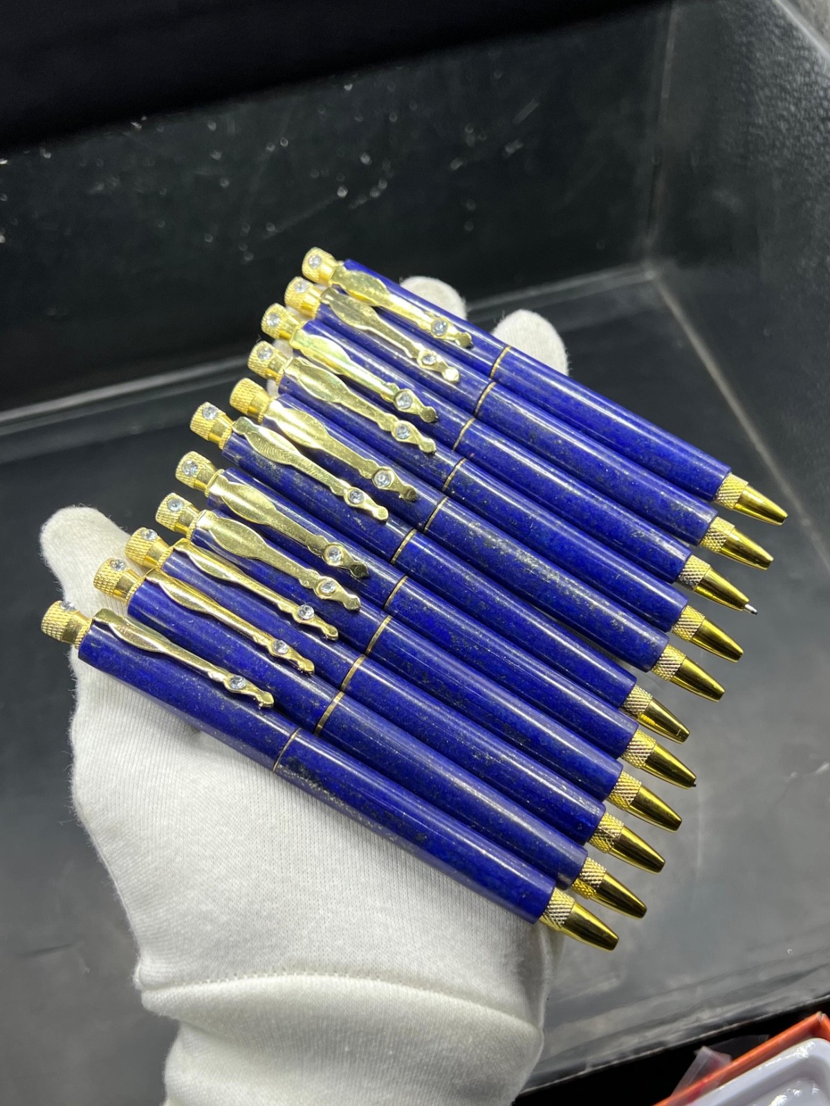 Lapis Lazuli 25g Handmade Blue Ink Ballpoint – Natural Gemstone, Wholesale