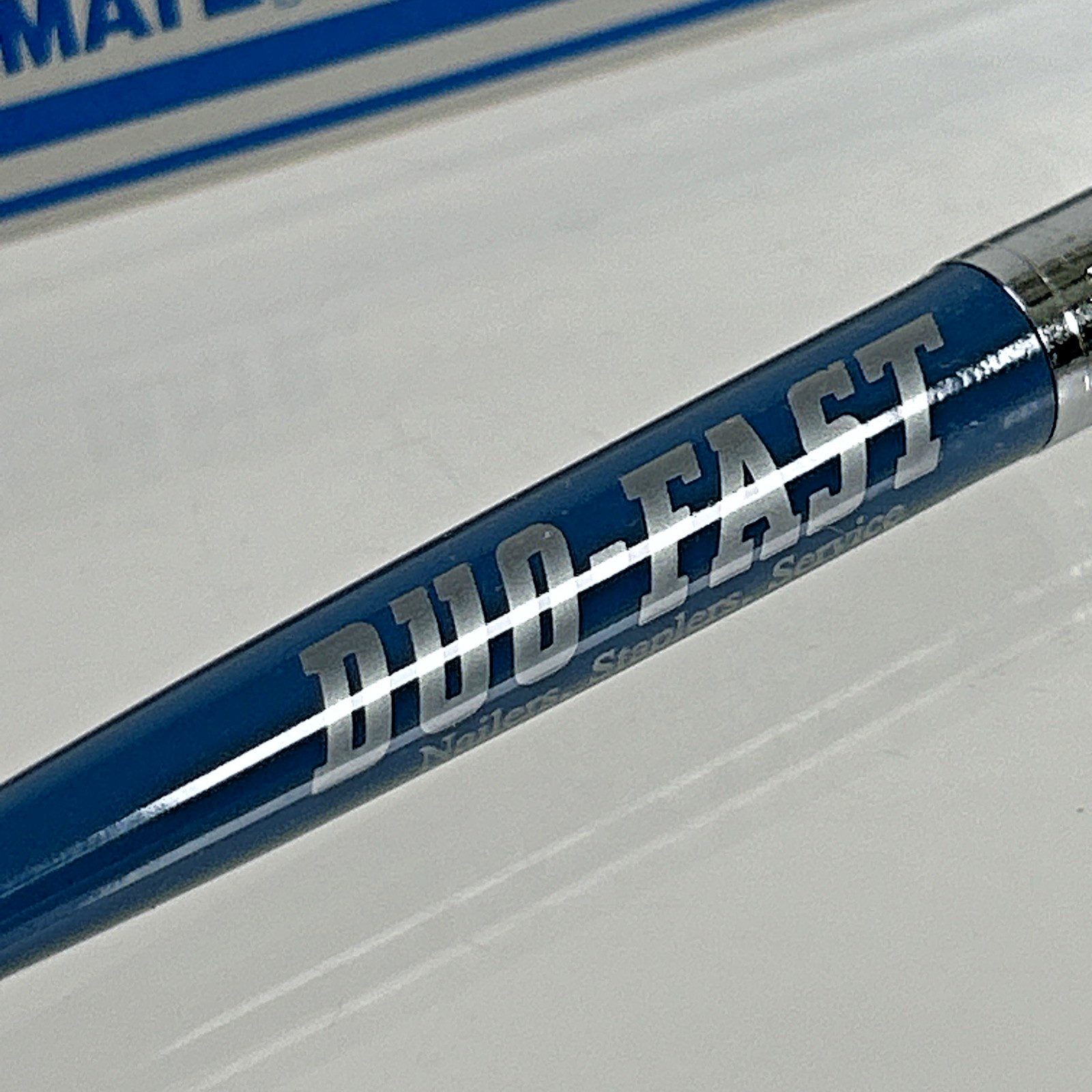 DOU-FAST Paper Mate Blue Chrome Slim Profile Double Heart Vintage Ballpoint Pen