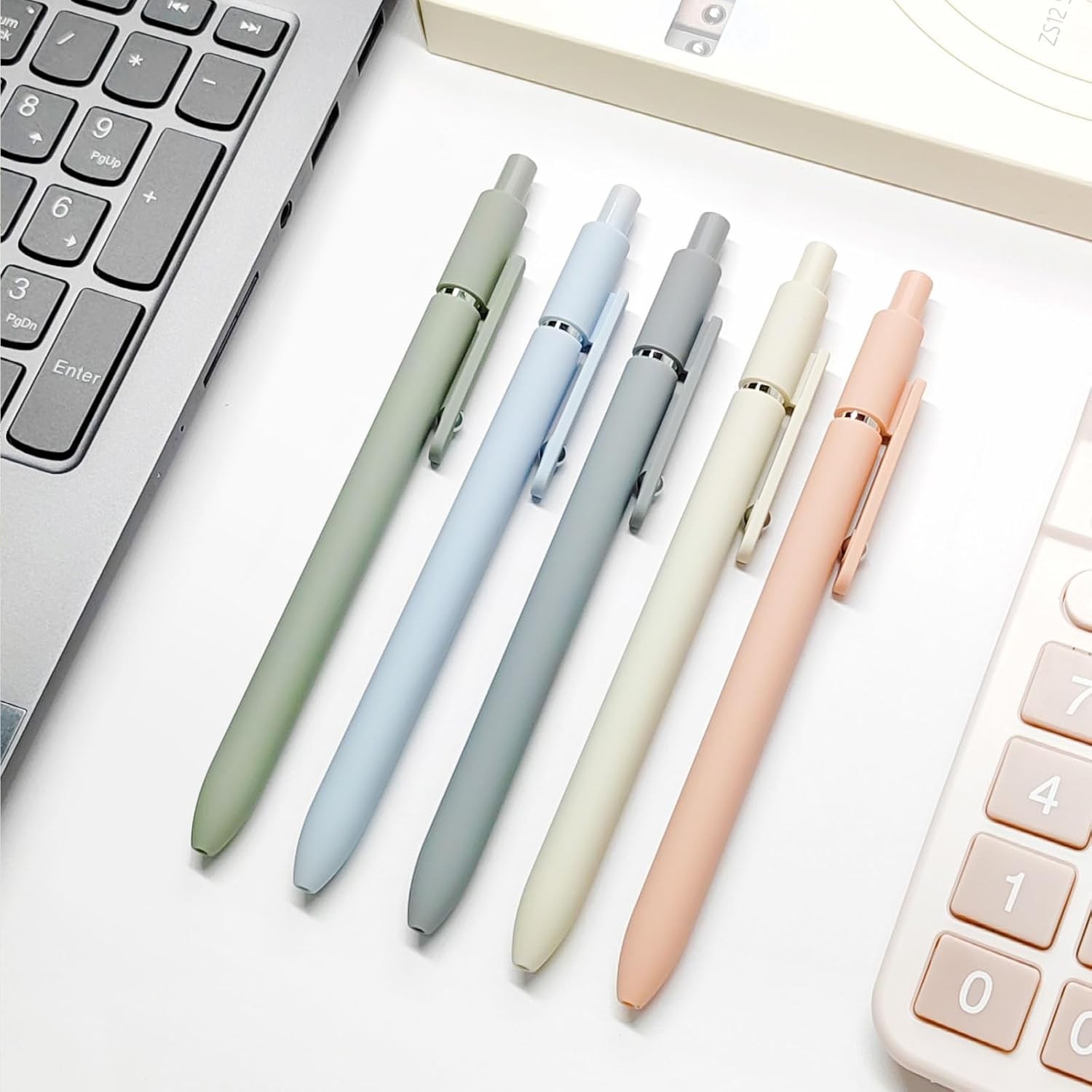 Gel Pens, 5 Pcs 0.5mm Black Ink Pens Fine Point Smooth Writing Pens, High-End Se