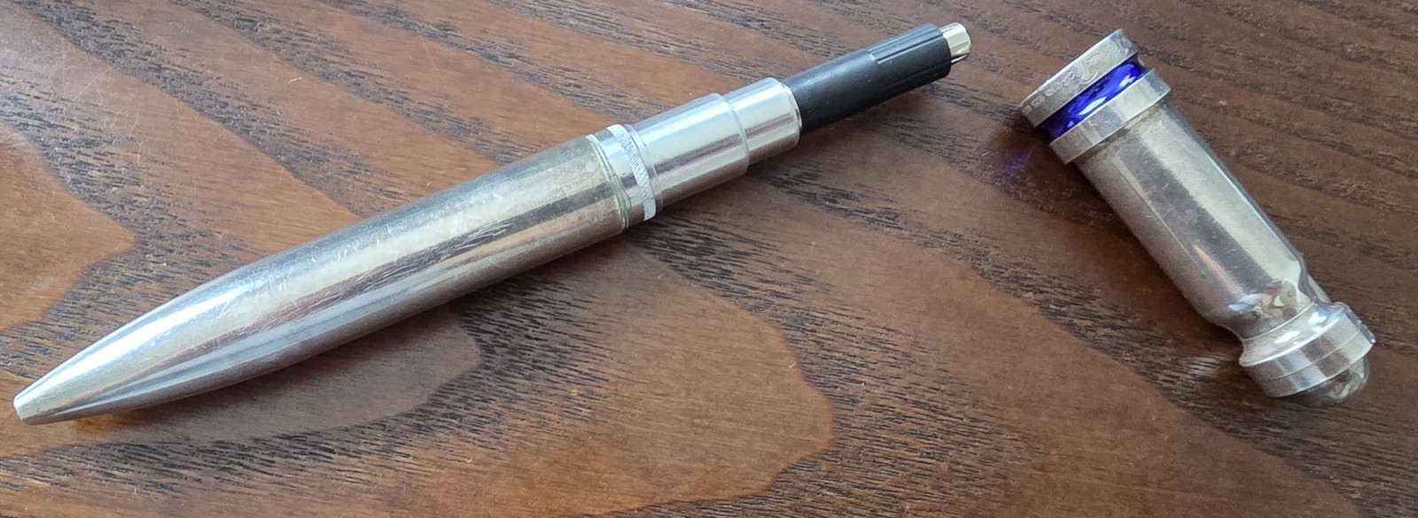 Tiffany Pablo Picasso Metal Ballpoint Pen Blue Enamel 925 Sterling Silver. Used
