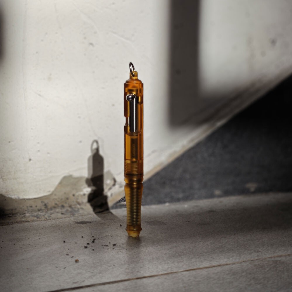 Ultem PEI+Titanium Keychain Ball Pen EDC Mechanical Pen Office Signature Pen 1pc