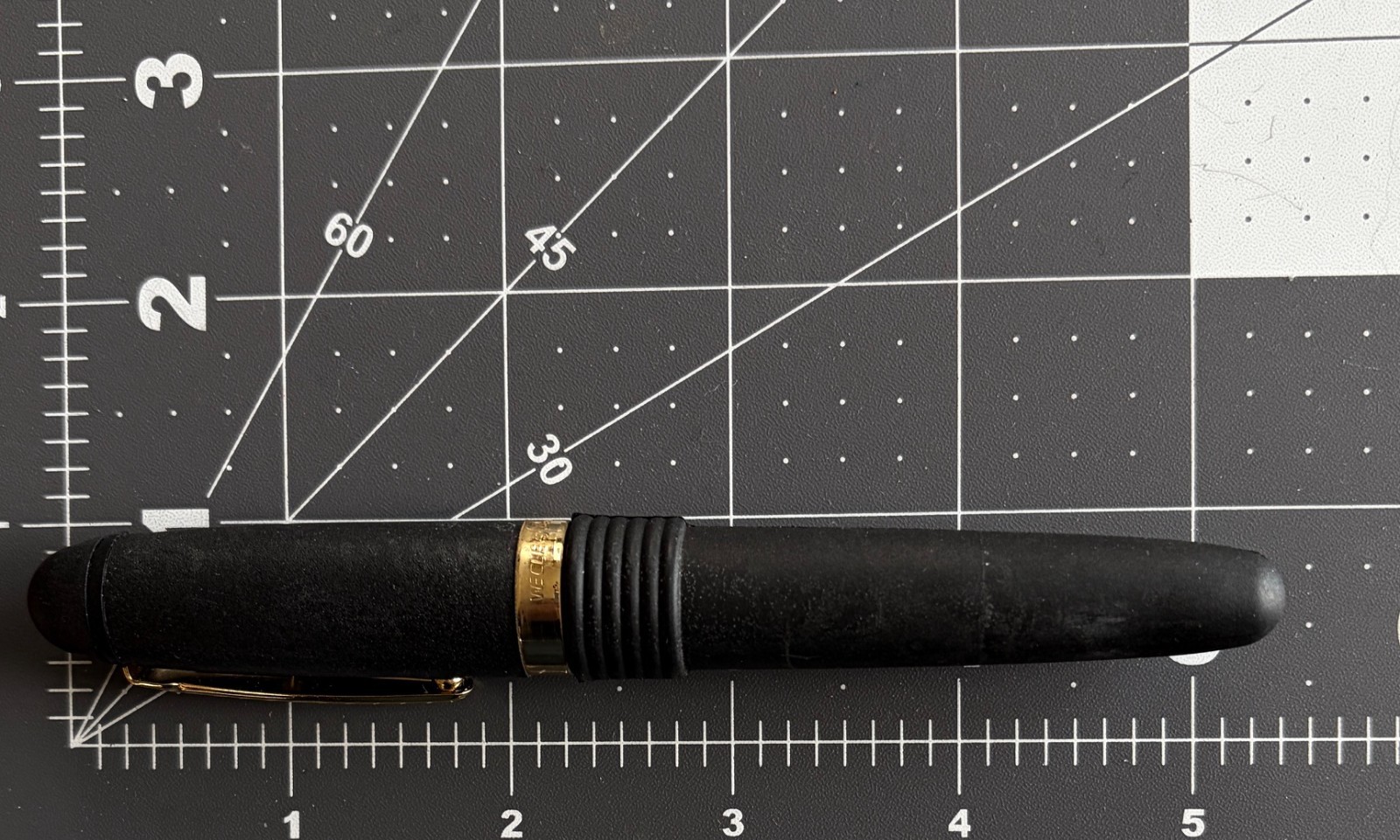 Wecle Ball Point Pen Rare Vintage Black Gold Tone Trim Collector Japan Signed