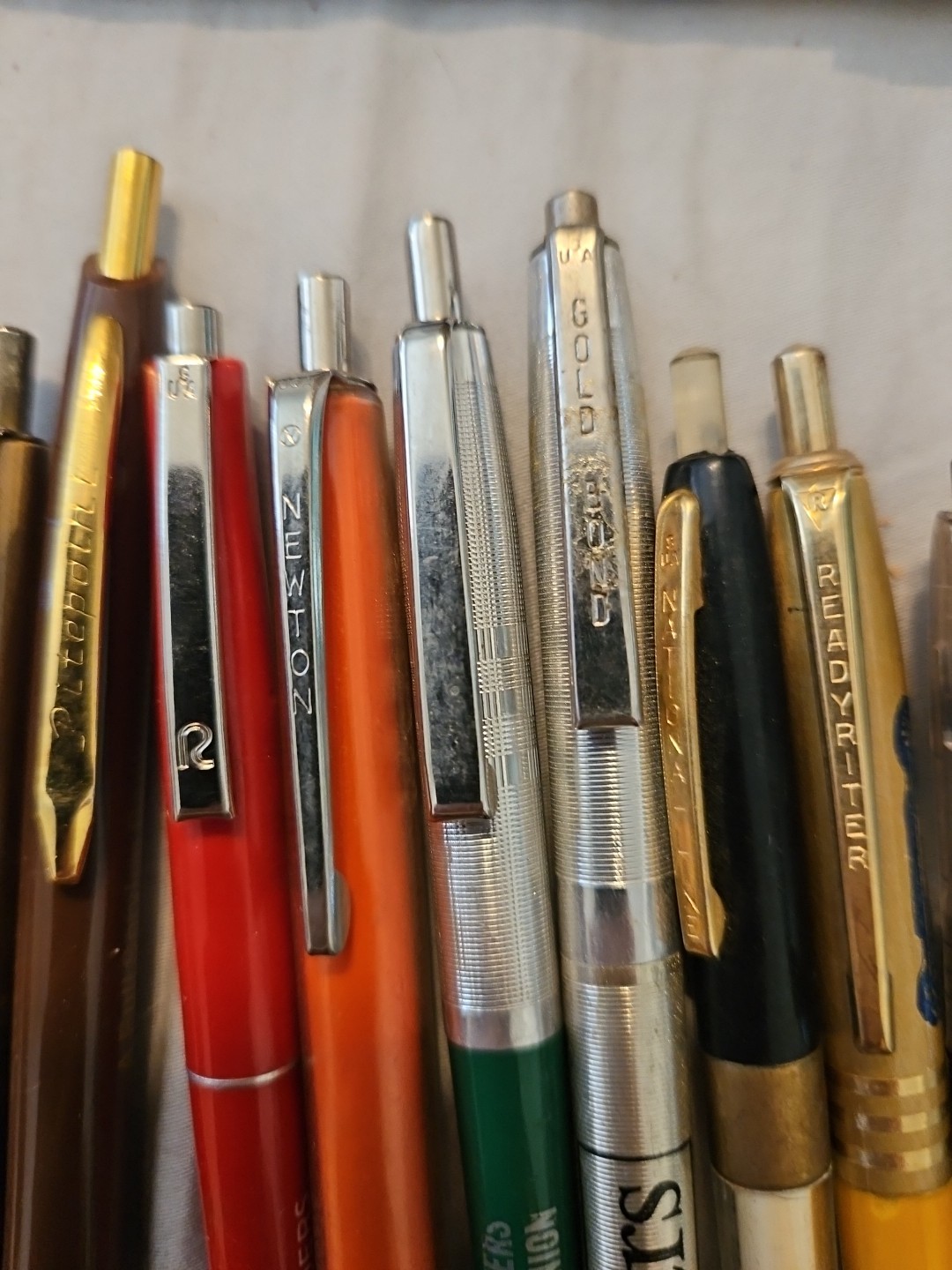 Lot of 15 Vintage Advertising Ballpoint Pens Branded Rare+ Bic Clic