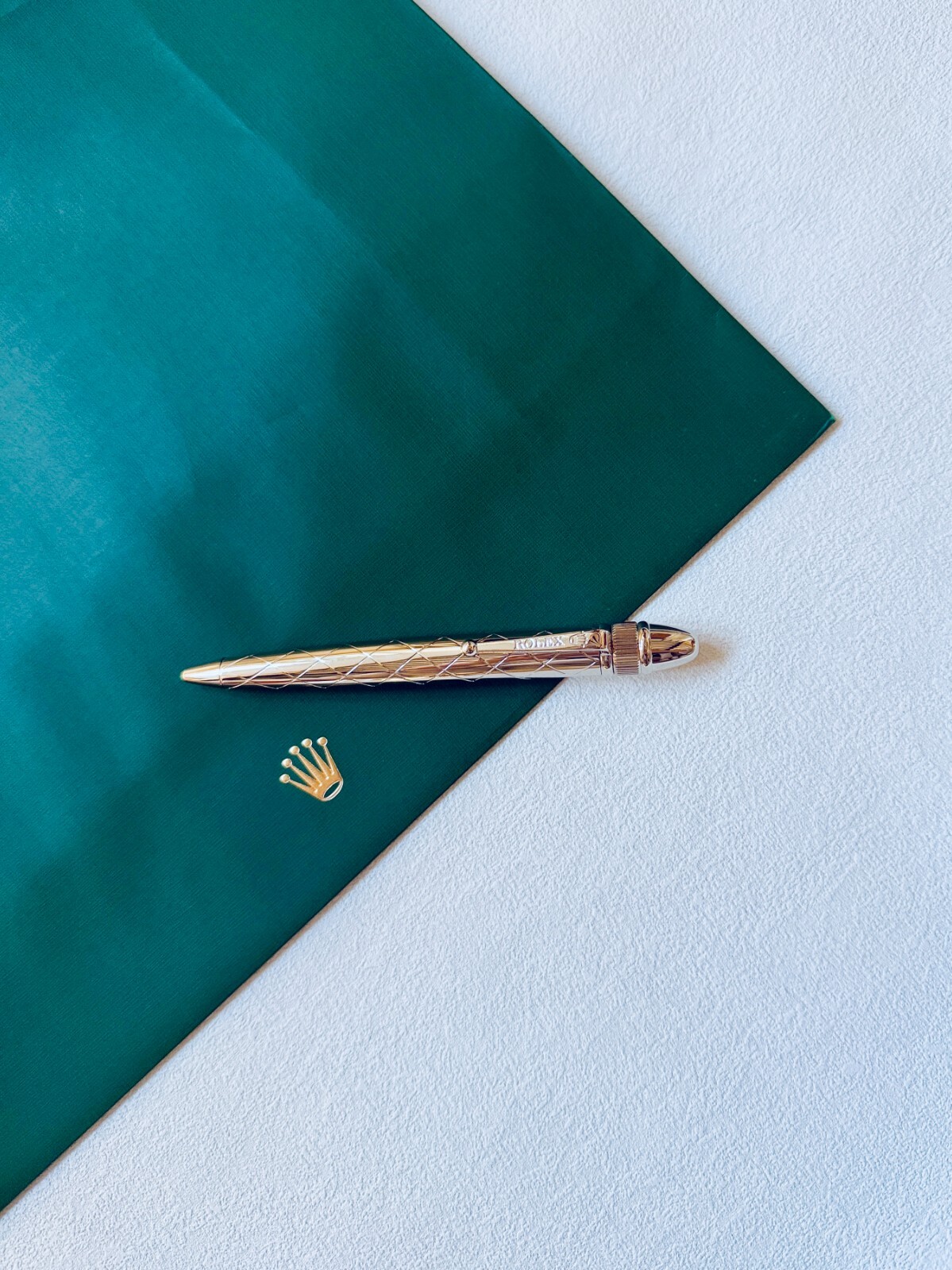 Rolex Vintage-Style Palladium-Finish Ballpoint Pen, New Boxed, Exclusive Ad Gift