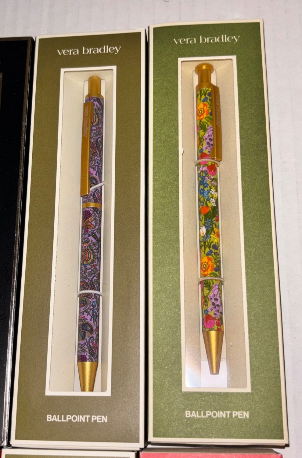 Vera Bradley Ball Point Pen, Black Ink, New In Box (You Choose)