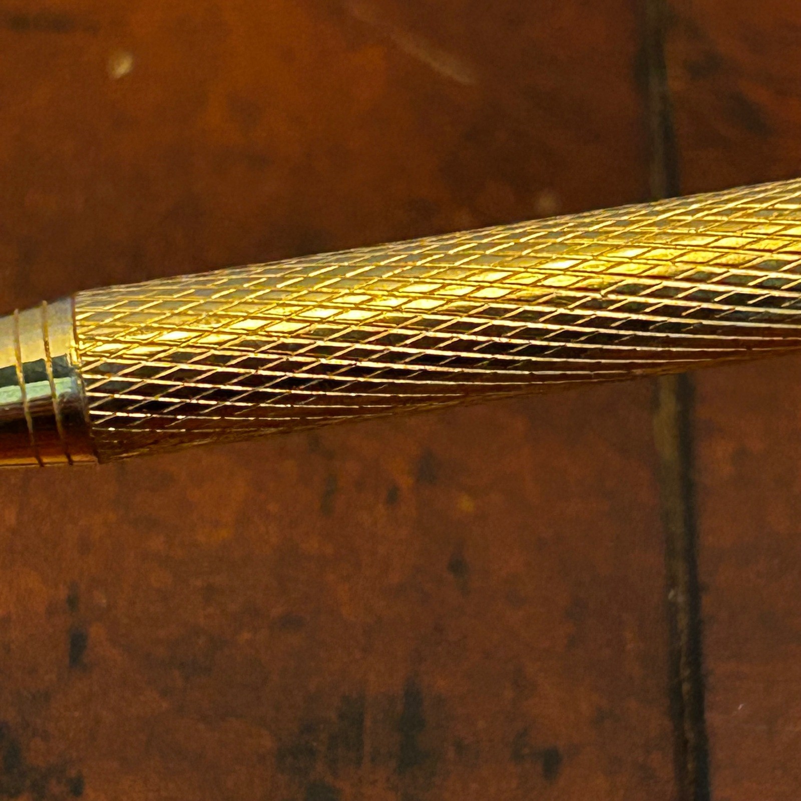 1928 Co Ballpoint Pen Gold Floral Cameo Victorian Filigree Slim Refillable VTG