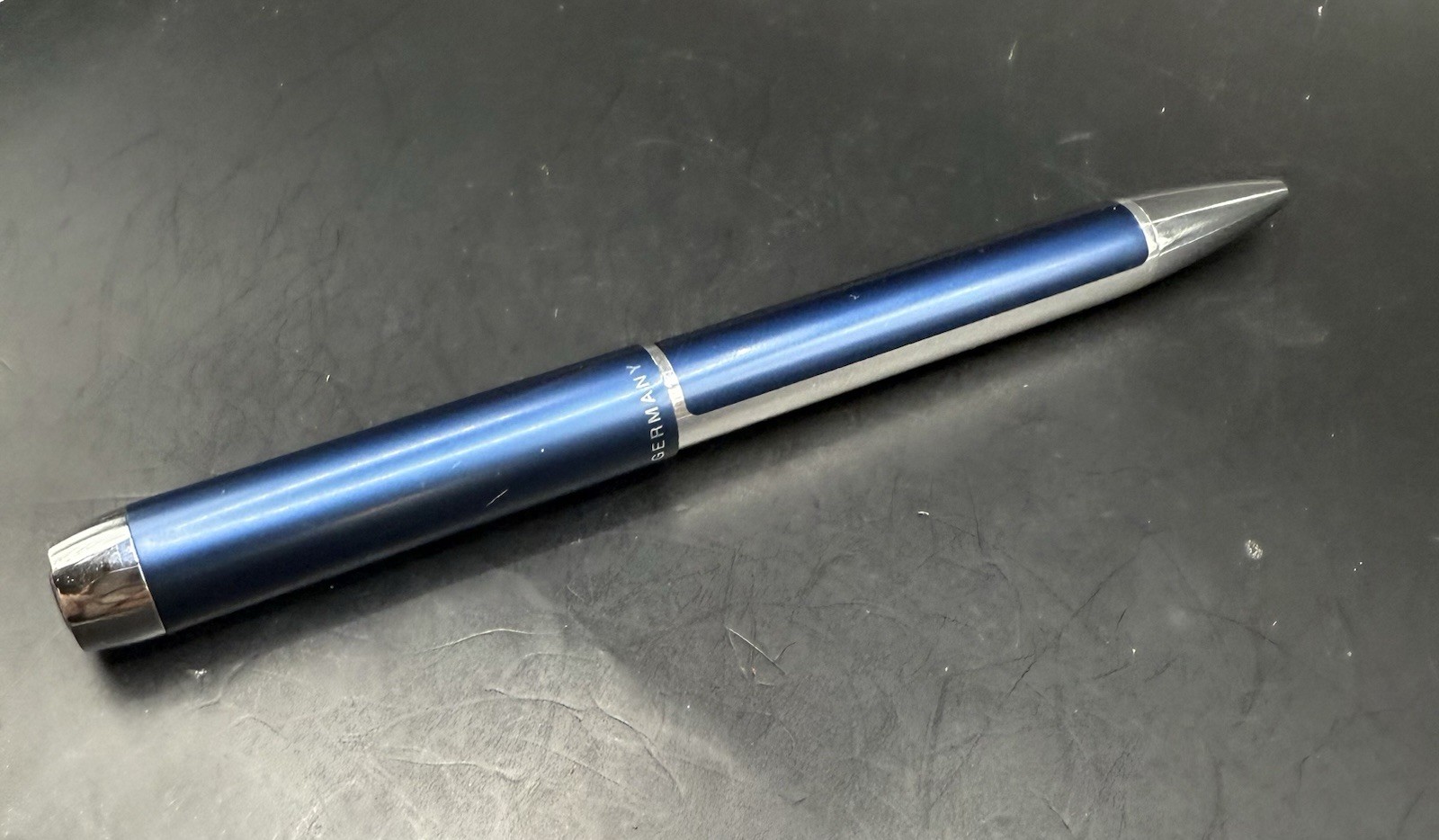 Pelikan Pura K40 Blue & Silver Ballpoint Pen Made In Germany Needs Ink Refill