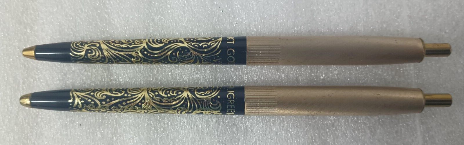 Vintage Arpege Channel No.5 14k Gold Filigree Perfumed Writing Pens w/Hard Case
