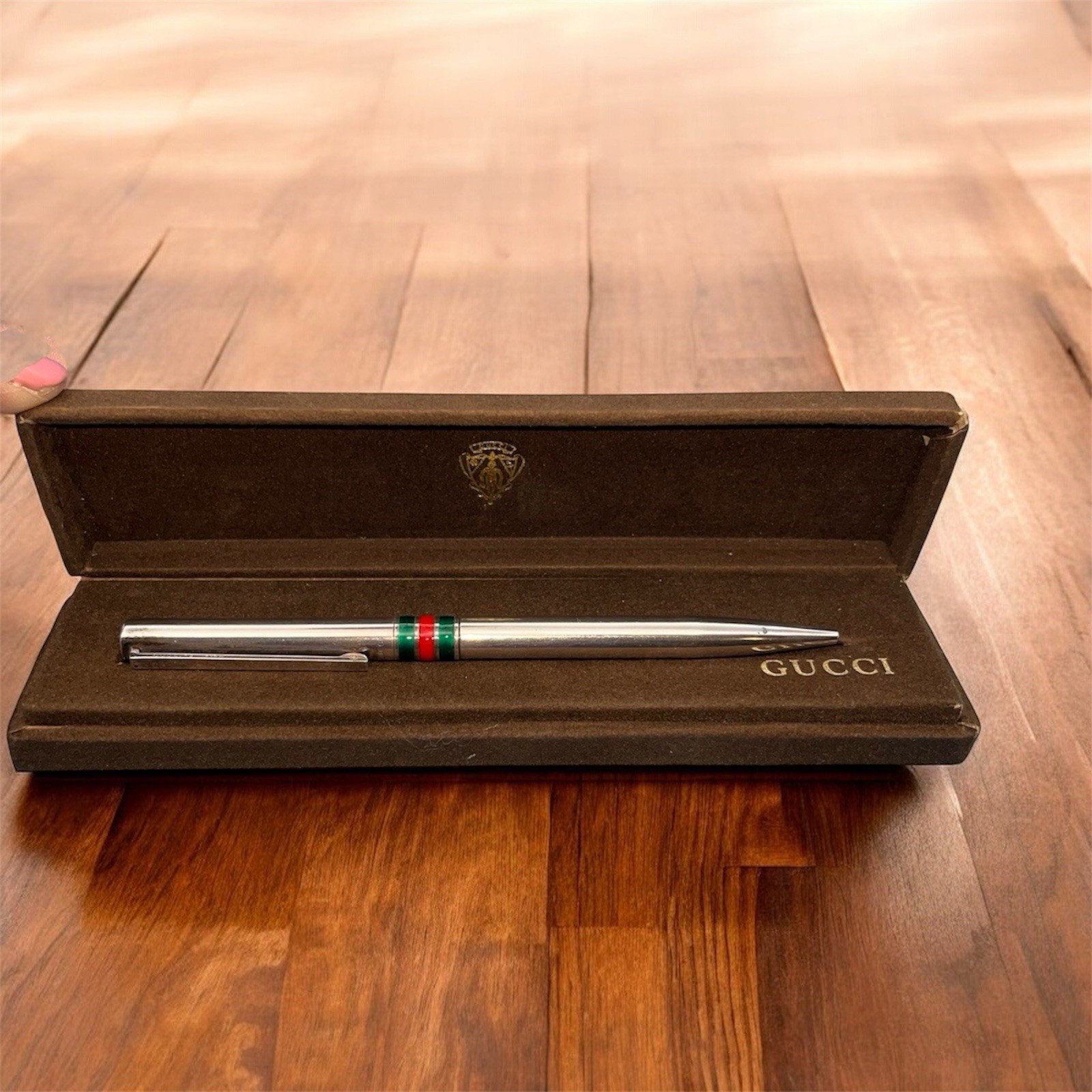 Vintage Gucci 925 Sterling Silver Ballpoint Pen Made in Italy Circa 1970s *READ