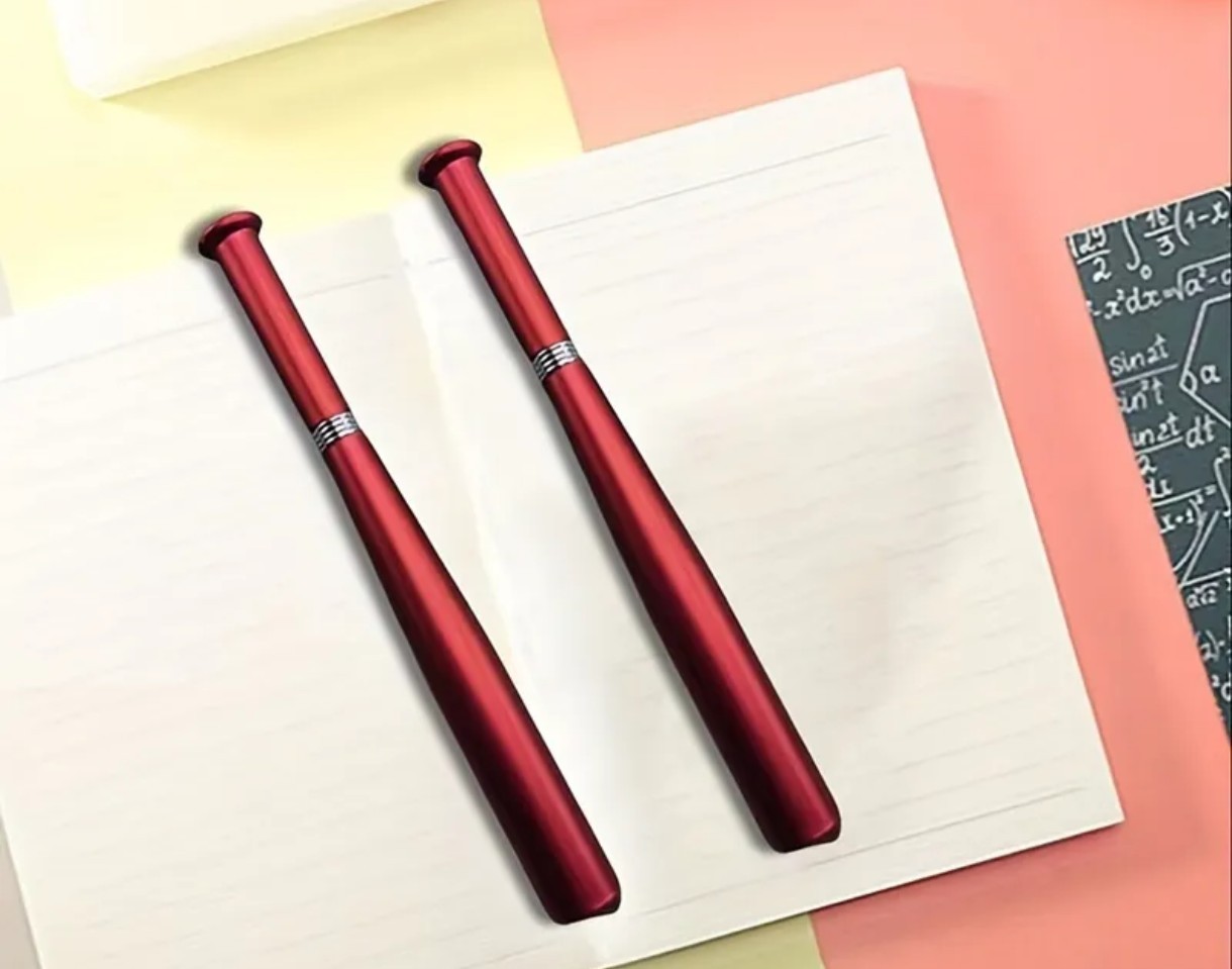 Baseball Bat Ballpoint Pen Set Of 2 Random Colors New Baseball Lover Gift Desk