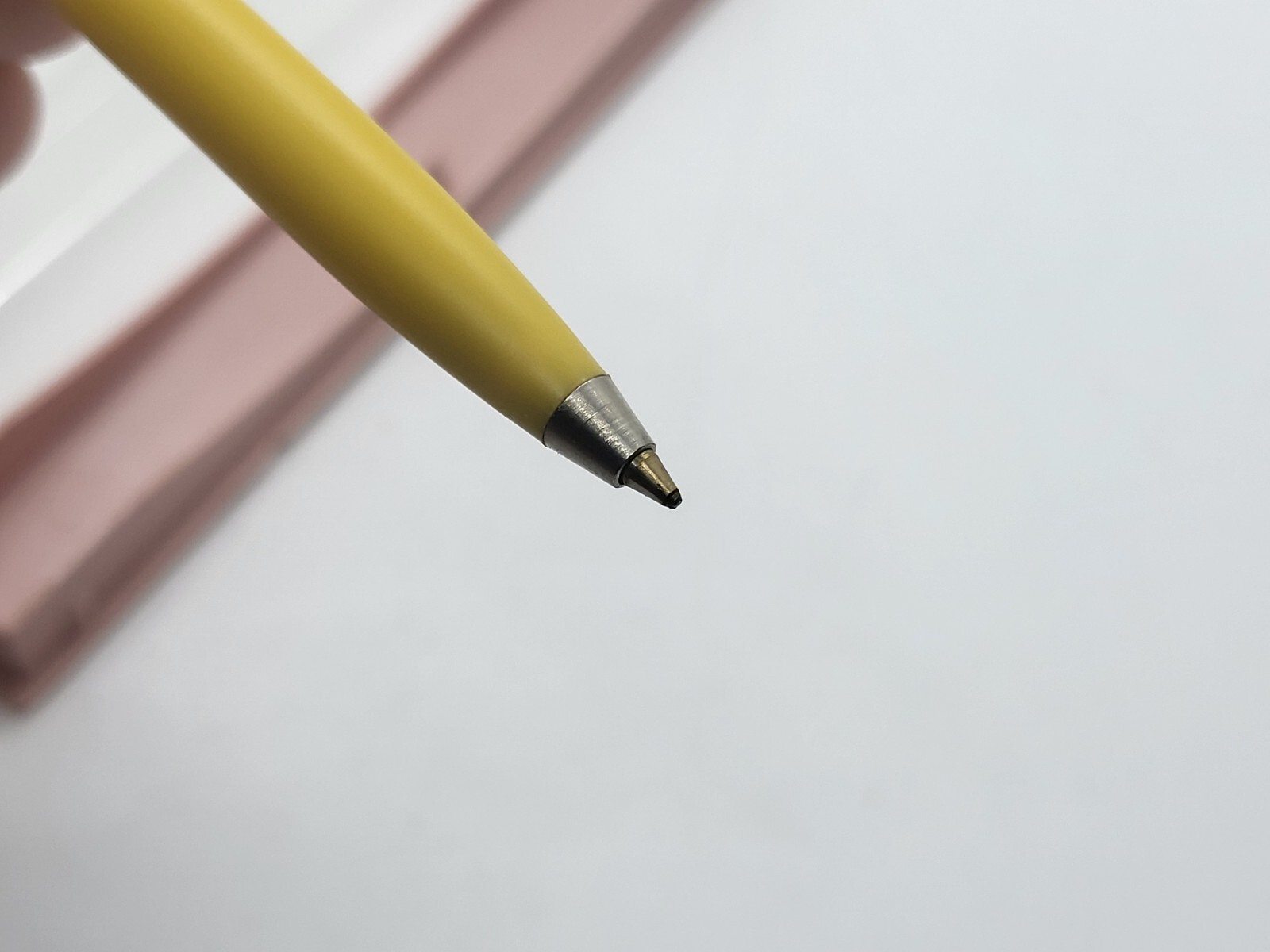 Vintage Soviet ballpoint pen USSR yellow with metal tip in a box price 2 r 40 k