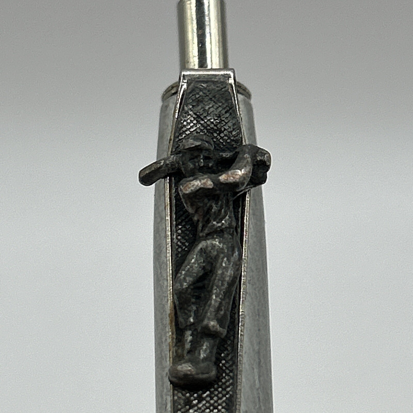 VTG c1960s/70s Ballpoint Pen Baseball Figure On Pocket Clip