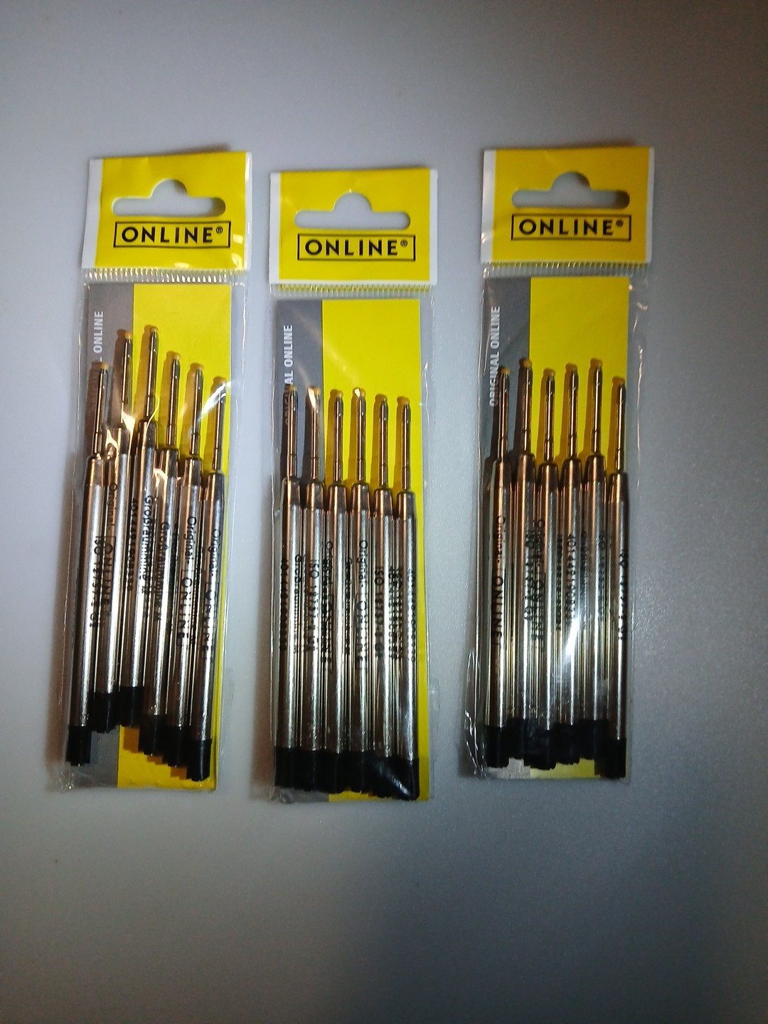 Lot Of 3-6x Parker Compatible Ballpoint BLACK Biro Pens Medium Ball Pen Refills