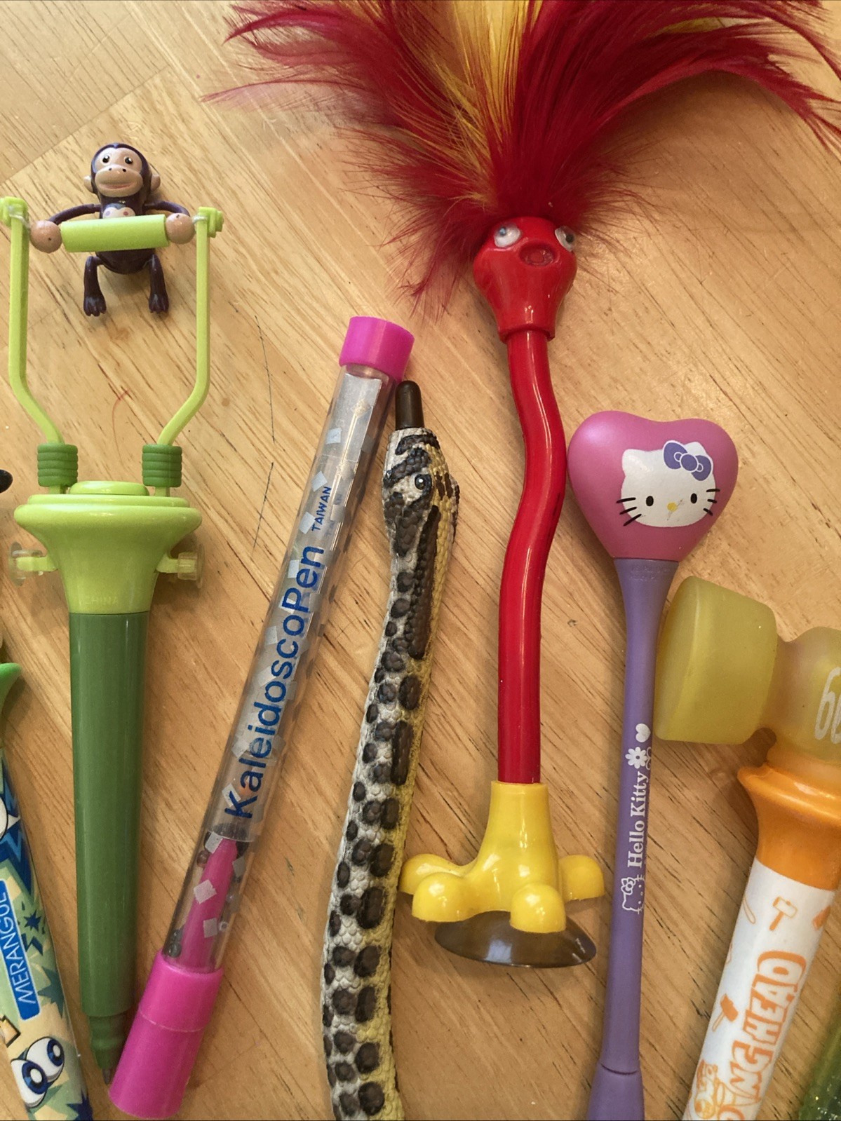 VTG 90’s Pens & 1 Pencil Lot Of 9 Rainforest Cafe Hello Kitty PopEyes ++