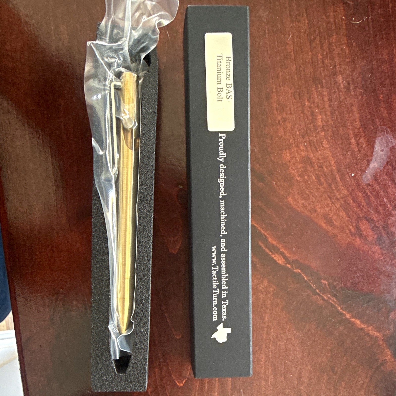 Tactile Turn Bronze Bolt Action Pen Black Ink BRANDED