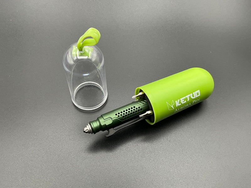Ketuo Aurora Multi Function Pen Green Writes Black Streamlined Stores Hex Bits