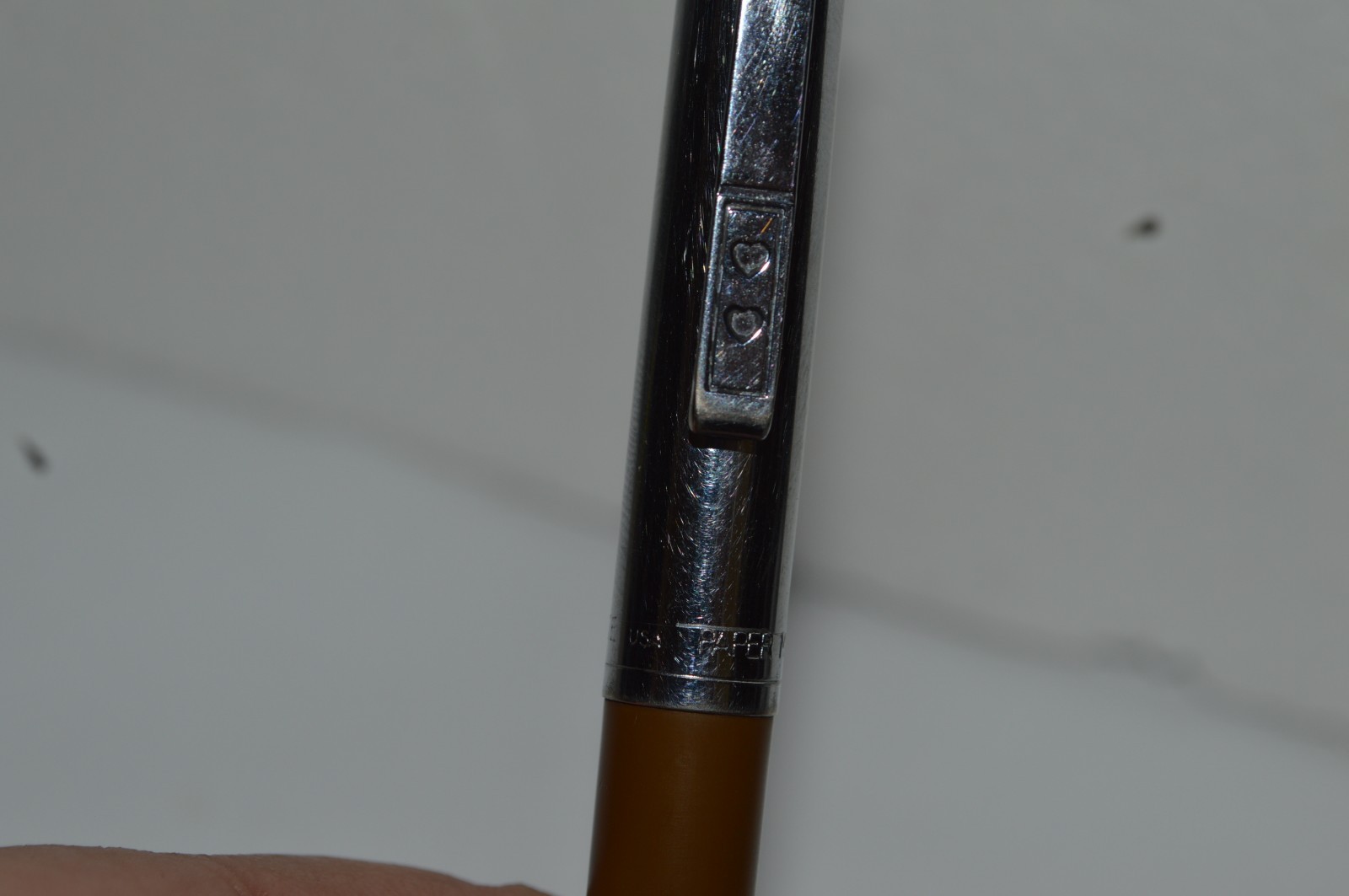 PAPER MATE Profile #2 Regular Grip Ballpoint Pen Brown Barrel Made In USA 1990s
