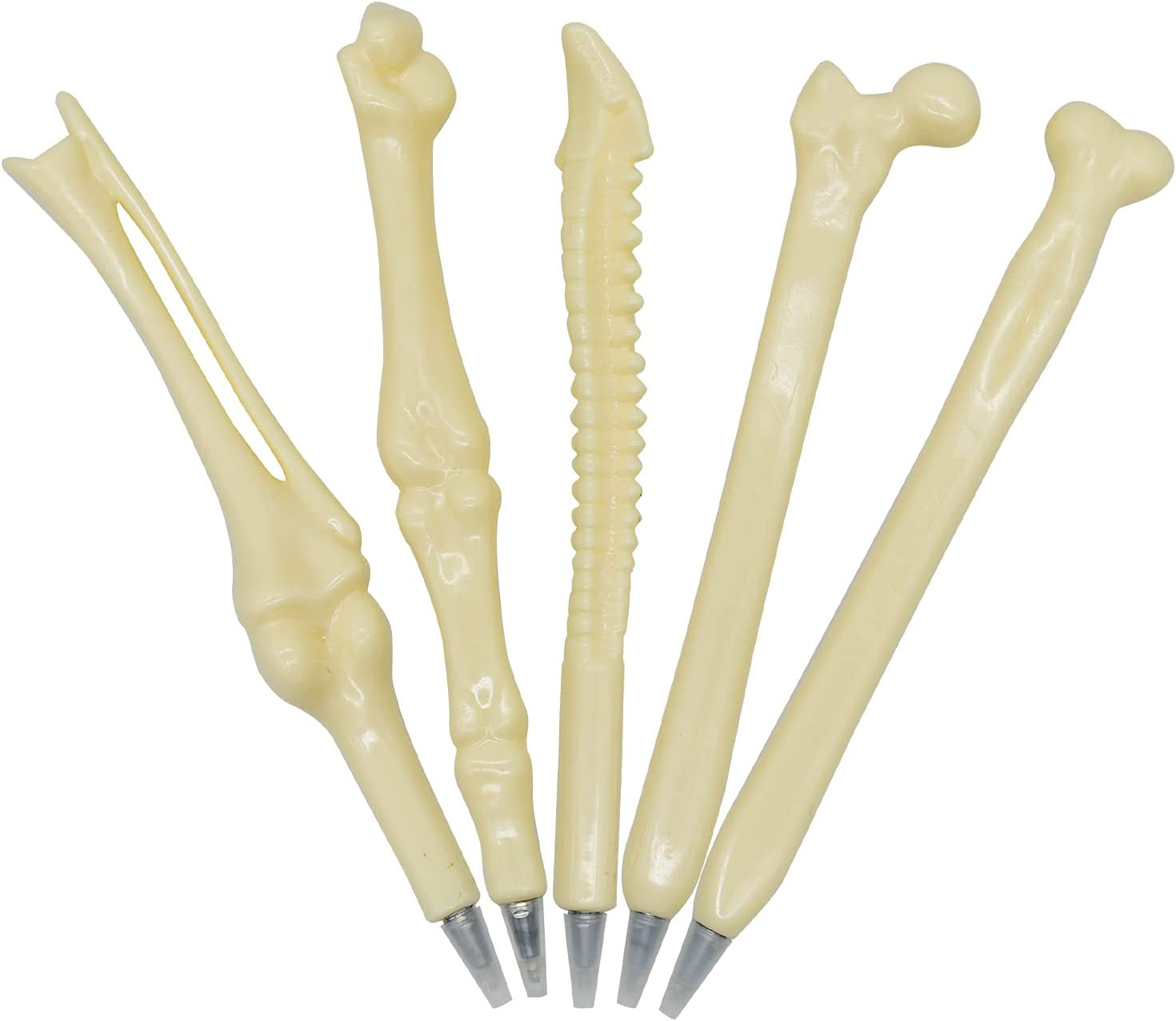 10 PCS Bone Shape Halloween Ballpoint Pens 0.7 Mm Black Ink | Novelty Nurse Doct