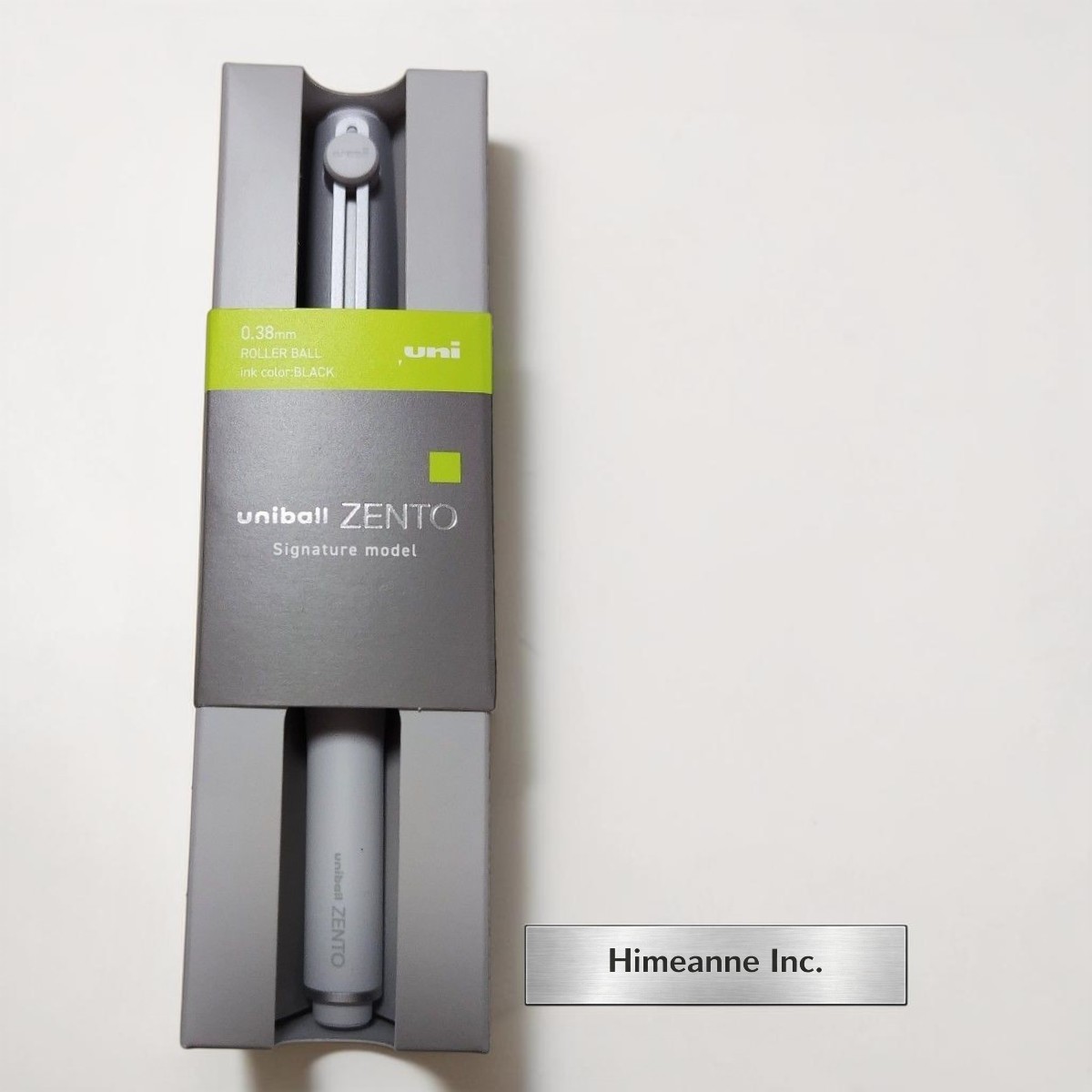 Mitsubishi uni-ball ZENTO Signature Model Ballpoint Pen Silver 0.38mm ink Black