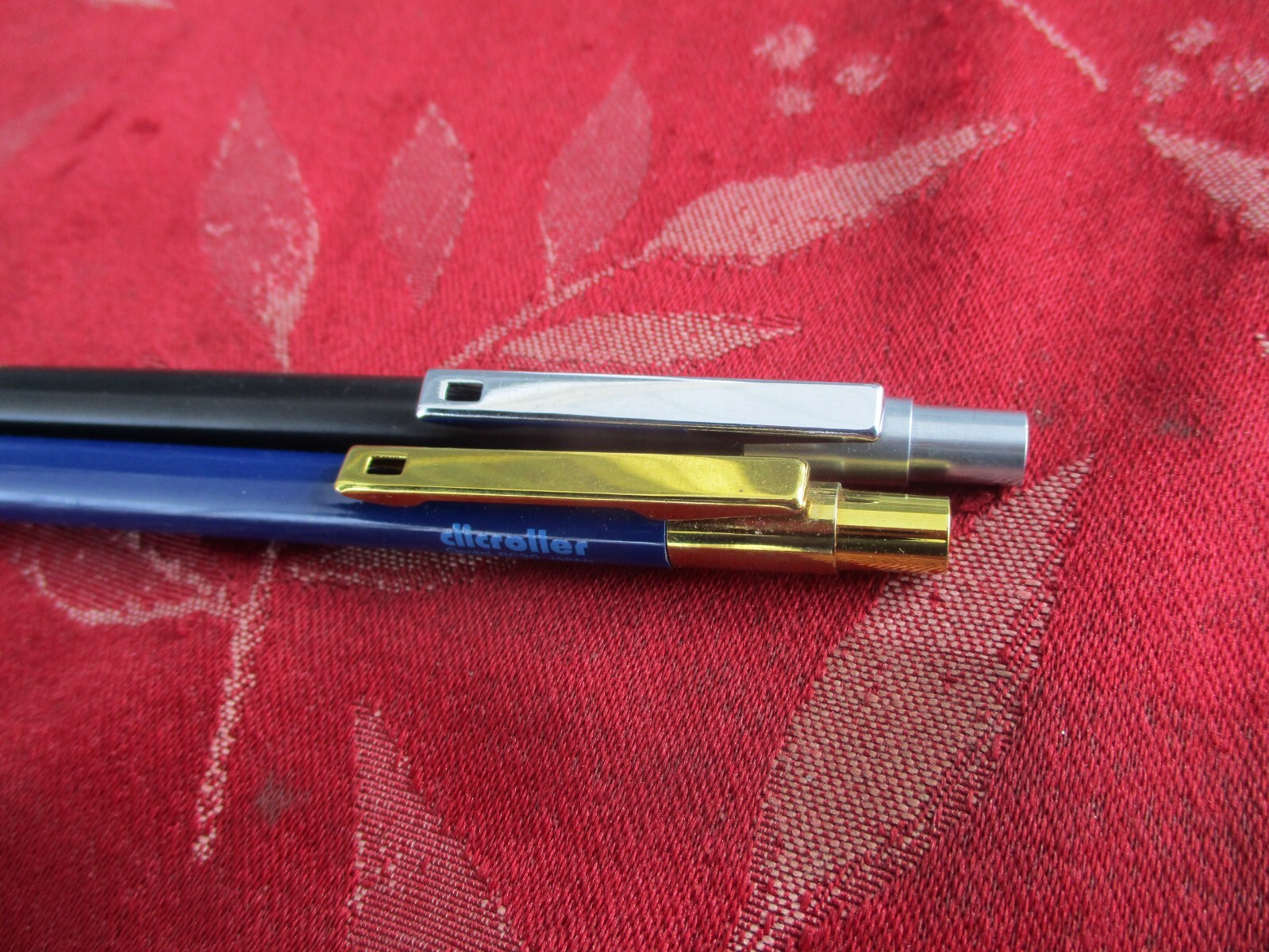 2-Pentel Clicroller Pens RC20 Black and RC30 Blue