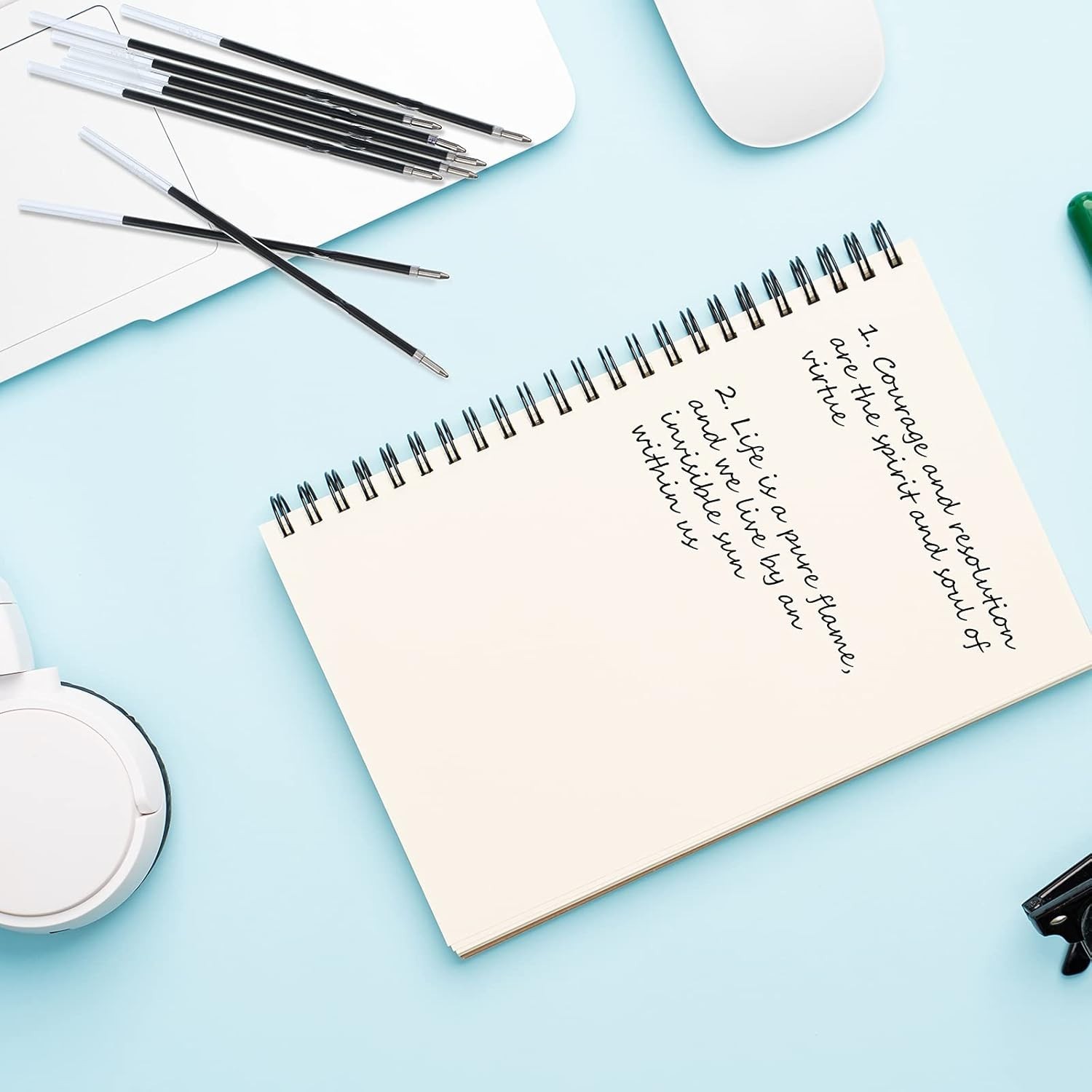 Versatile 30-Piece Black and Blue Ink Refills – Perfect for College & Office Use