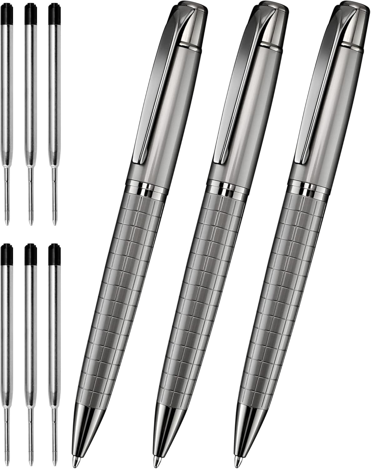 Ballpoint Pens White Pen – Fancy Pens Black Ink Pens for Journaling Men Gift Bus