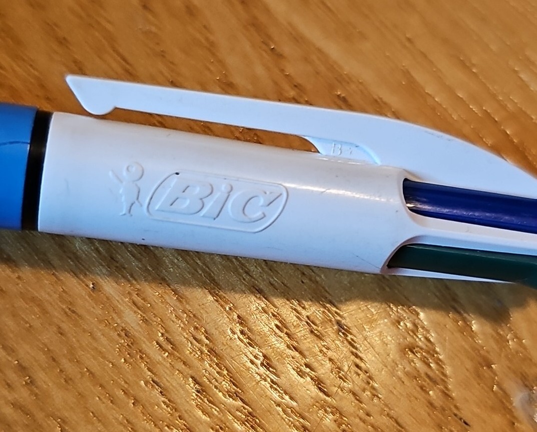 Vintage BIC Multi Color Pen Made in France Click Ballpoint Green Red Blue Black