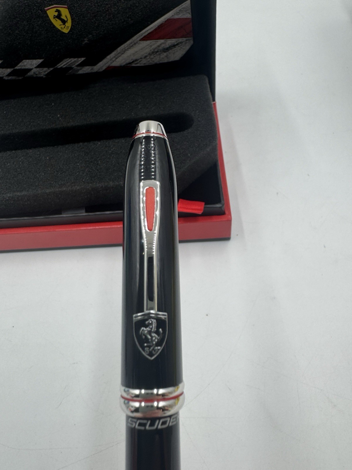 Cross Townsend Scuderia Ferrari Ball Point Pen FERRARI With Box Glossy Black