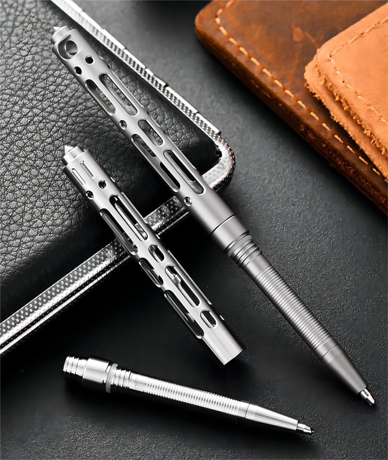 Titanium Mini Ballpoint Pen Portable Writing Pen Keychain EDC Multifunction Gift