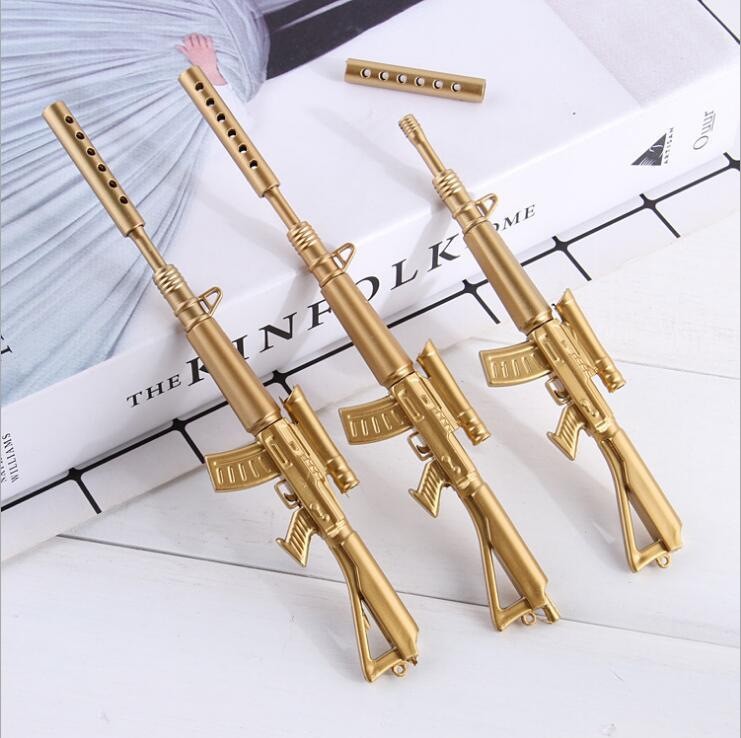1Pc Rifle Shape Ballpoint Pen Black Ink Stationery Ball Point Novelty Pen US