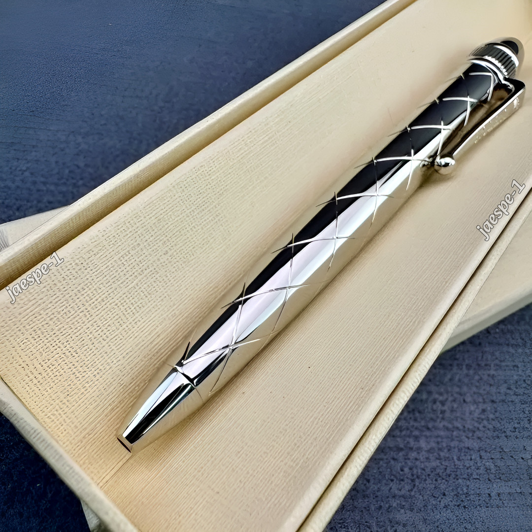 Rolex Ballpoint Pen VIP Gift Set Executive Diamond Pattern Silver Black Hot